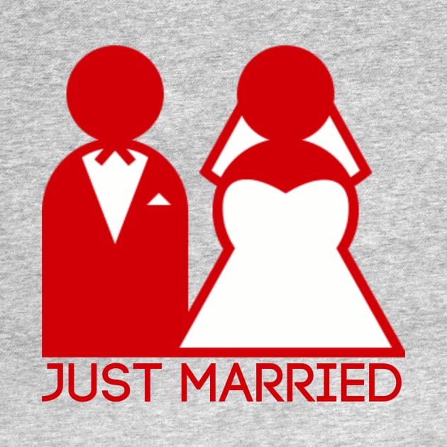 Just Married Newlyweds in Red by TheDaintyTaurus